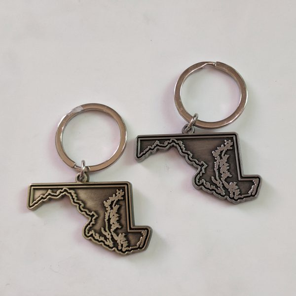 Keyring - MD State - metal (both colors)